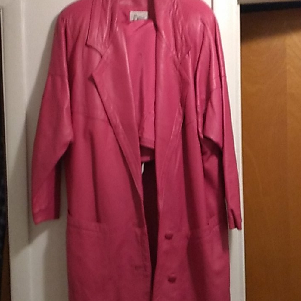 Leather 3/4  jacket and skirt